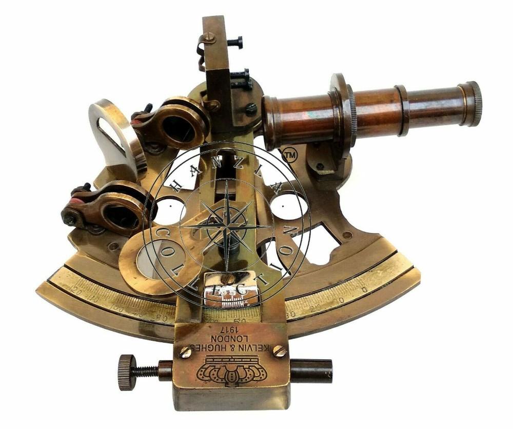 Антикварный латунный рабочий морской секстант коллекционный винтажный морской корабль астролябия