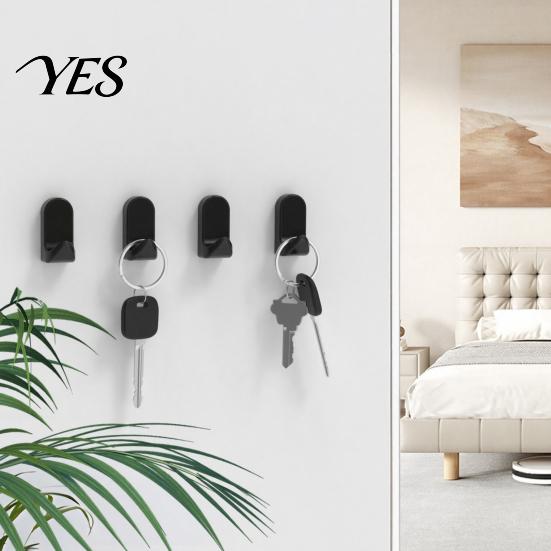 Adhesive Key Holder 2PCS 3D Printed Hook, Self-locking Design, Nail-free Holder, Hook Space-saving Nordic Minimalist Style for Wall Home Decor