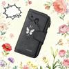 Butterfly-themed women's long wallet, multifunctional and portable, with snap closure, suitable for storing coins, ideal for birthday gifts or