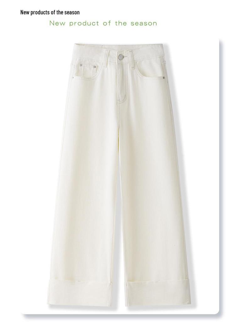 Женские джинсы Off-White, укороченные, с высокой талией, широкие, для миниатюрных, стиль Весна 2026.