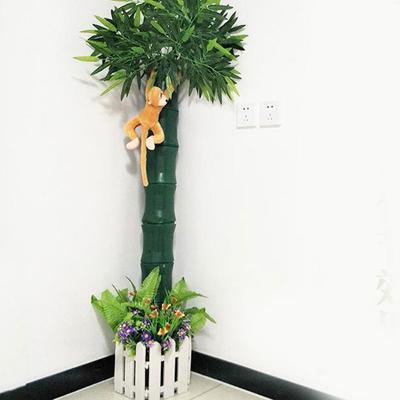 Имитация бамбуковой коры трубка зеленый пластик искусственный бамбук кондиционер отопление газовая труба украшение офис домашний декор