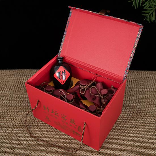 Shanxi Old-Fashioned Ceramic Vinegar Jars - Empty Gift Boxes Available in Half, 1, 2, 3, and 5 Catty Sizes