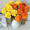 Искусственные шелковые хризантемы, оранжевые бархатцы для осенних торжеств и свадеб
