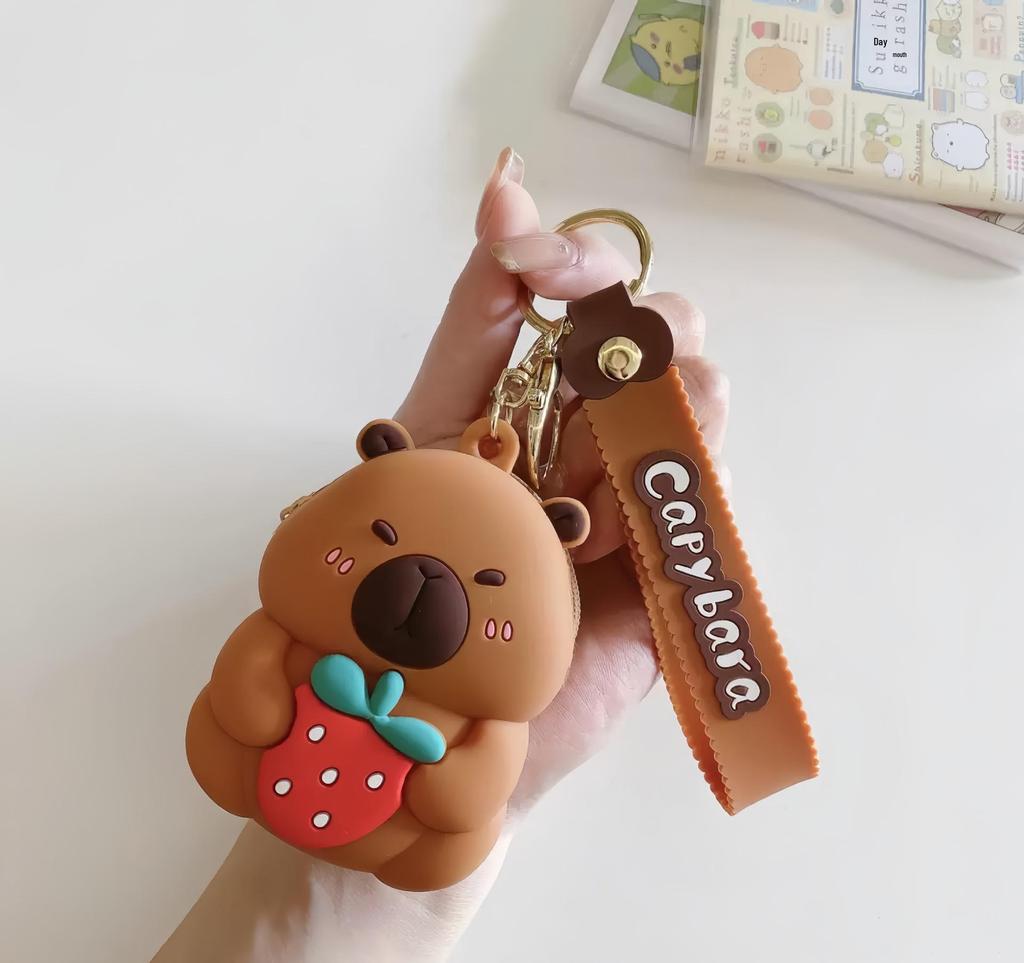Adorable Capybara Silicone Coin Purse - Cute Cartoon Design for Kids