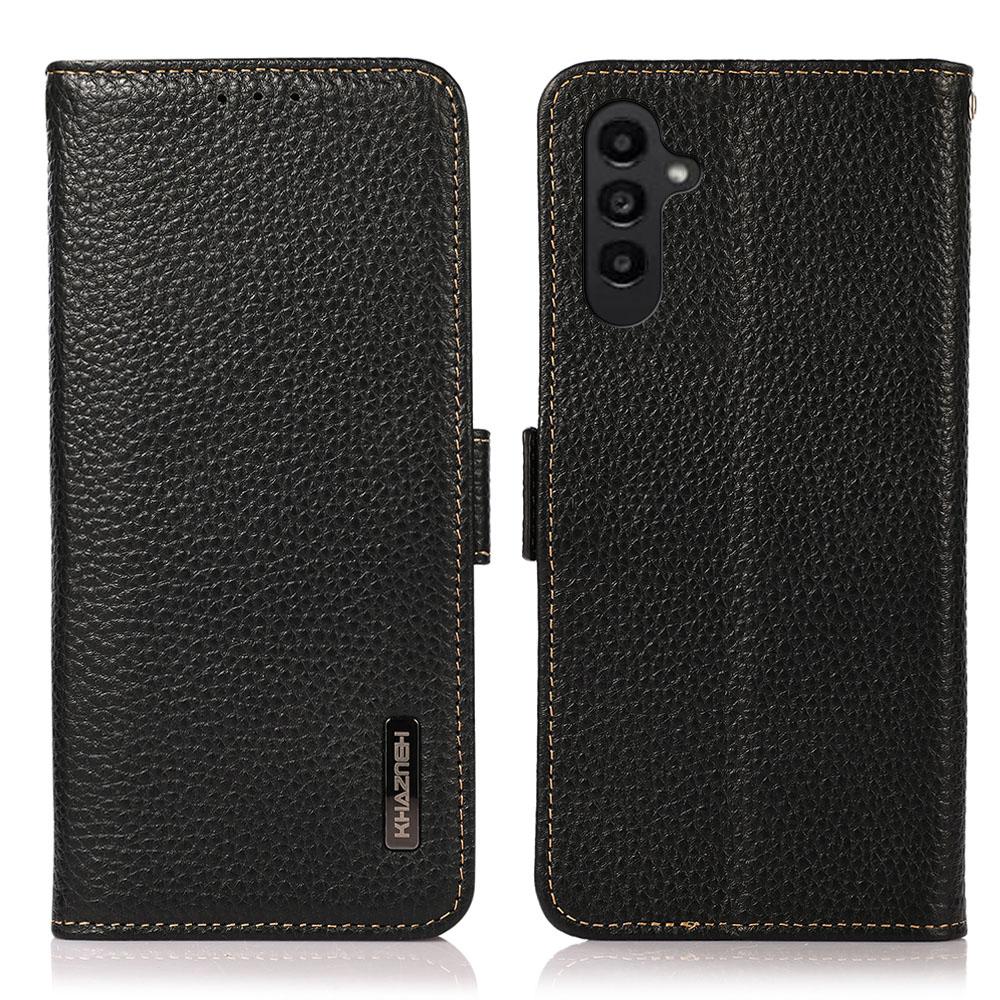 KHAZNEH Чехол для телефона Samsung Galaxy A37 5G Натуральная Коровья Кожа Обложка Блокировка RFID