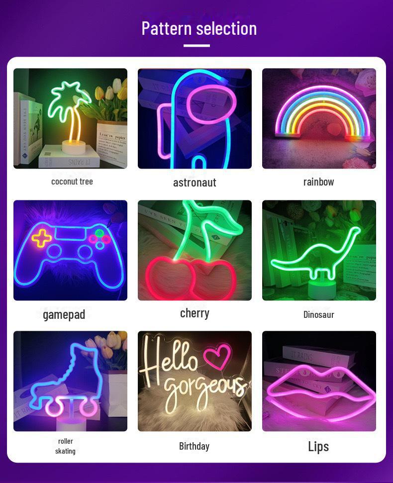 Светодиодная подсветка Neon Game Console Crown Bear Claw – Декоративная сетчатая подсветка Celebrity Mood Light