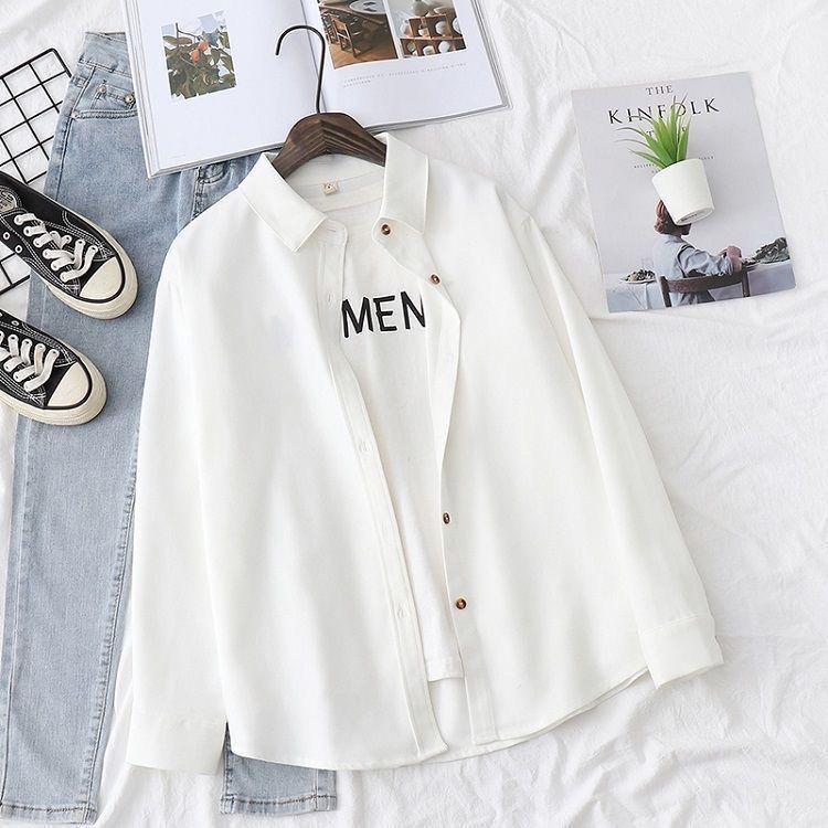 Женская вельветовая однотонная свободная рубашка с длинными рукавами, женская куртка