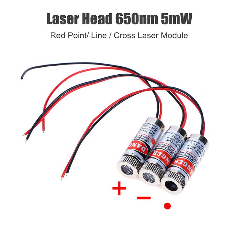 650Nm 5Mw Red Point/Line/Cross Laser Module Laser Head Laser Tube 3V-5V Dotted Laser Head Used For Red Light Laser Pointers