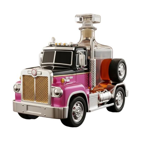 Декантер для виски в виде грузовика Уникальный стеклянный декантер для виски, бурбона, текилы, ликера Подарок для дальнобойщиков, любителей бурбона