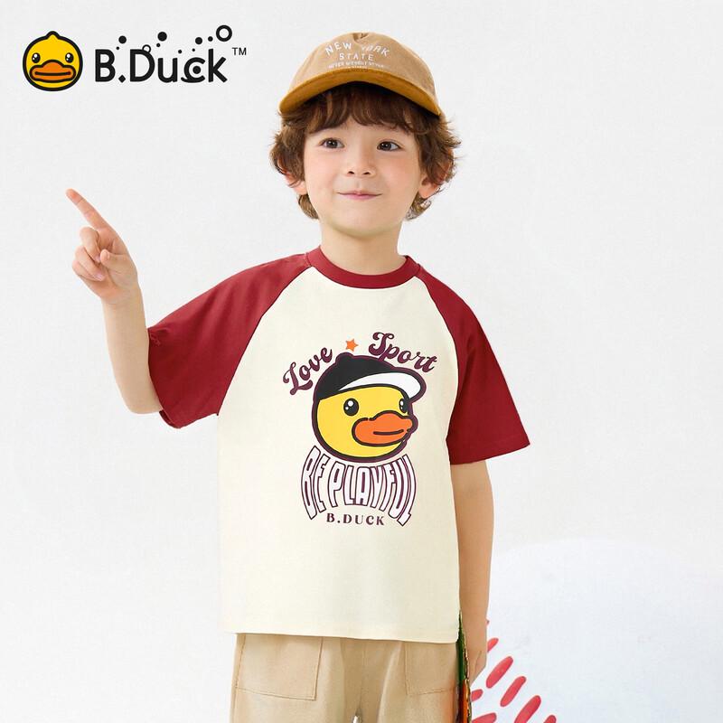 Детская хлопковая футболка с коротким рукавом B.Duck для мальчиков