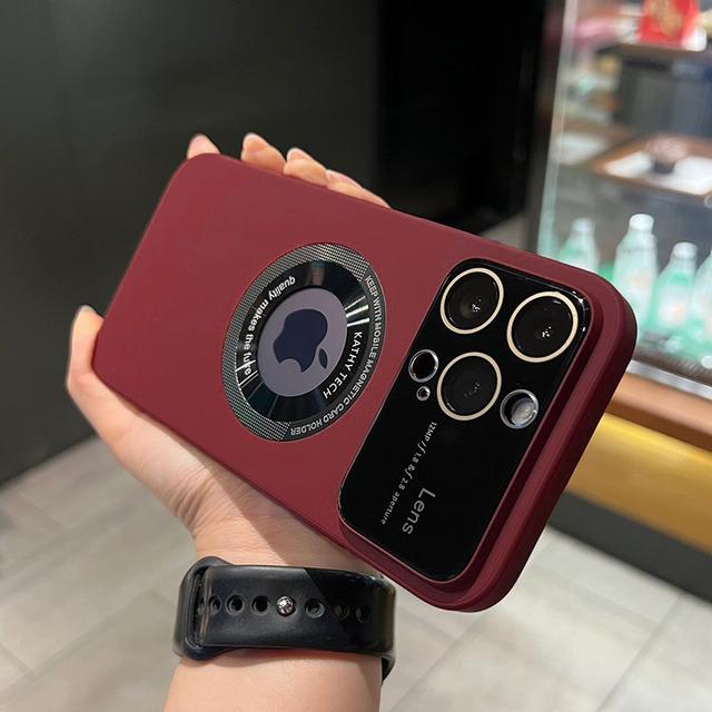 Роскошный чехол для телефона с магнитным притяжением для IPhone 14 13 12 Pro Max 14 Plus для Magsafe, защитный чехол для линз с беспроводной зарядкой