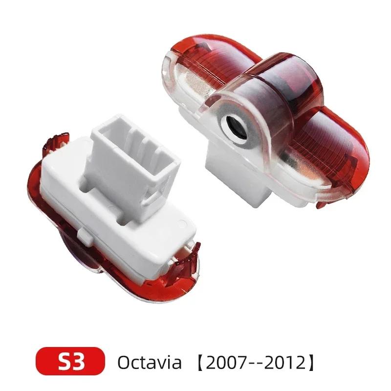 2025 New 2pcs LED Car Door Decoration Welcome Lights Projector Lamp For skoda Superb SUPERB Superb Octavia Fabia Roomster Access