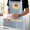 Женский фартук с карманом, водонепроницаемый регулируемый ремень, полосатый маслостойкий кухонный сарафан для шеф-повара для приготовления пищи, выпечки, ресторана