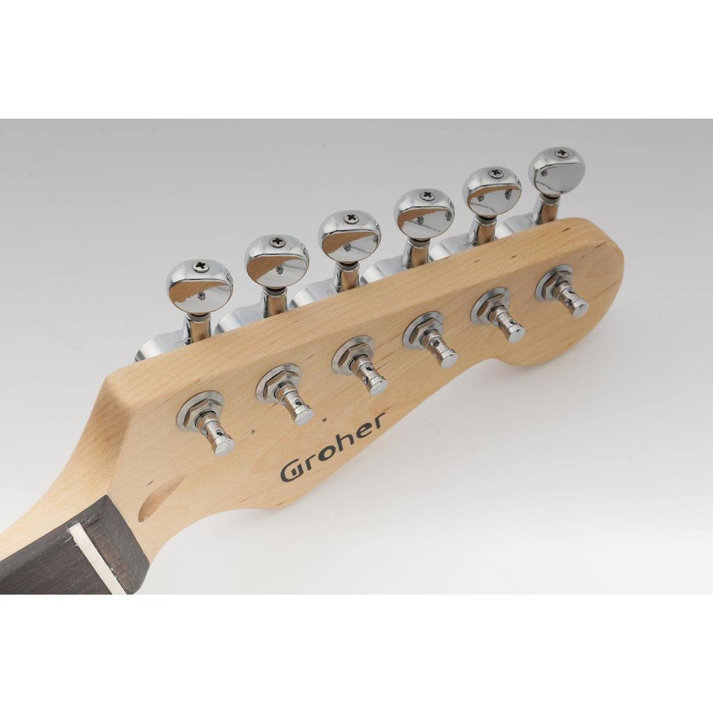 Мини-колки Wilkinson с овальной кнопкой для электрогитар Fender, хромированные, с системой E-Z-LOK, 6 в ряд, для гитар Stratocaster/Telecaster, покрытие.