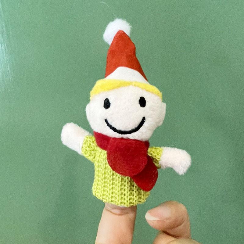 Рождественские Плюшевые Игрушки Семейный Набор Пальчиковых Кукол Из Коротковорсового Хлопка Для Детей