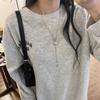 Long Love Heart Pendant Necklace Adjustable Sweater Chains Fashion Clavicle Chain  Women