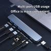 8-в-1 USB Type-C концентратор док-станция с аудиоразъемом 3,5 мм, адаптером, картридером Micro SD/TF для ноутбуков Macbook, планшетов, телефонов