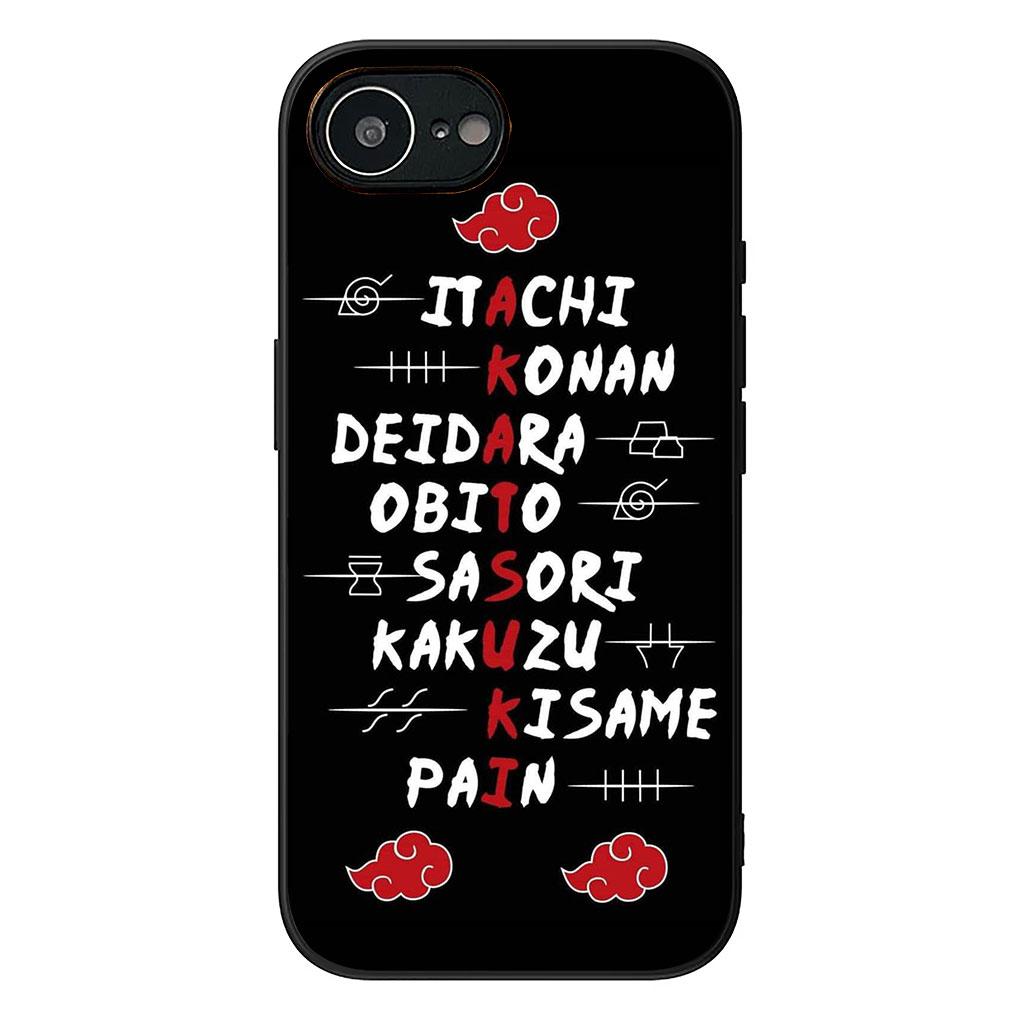 Cover for Apple iPhone 17 16 14 15 Pro Max Plus 15+ 16E XR ProMax Air + Coque Phone Case Akatsuki Narutos Sasuke Uchiha Itachi