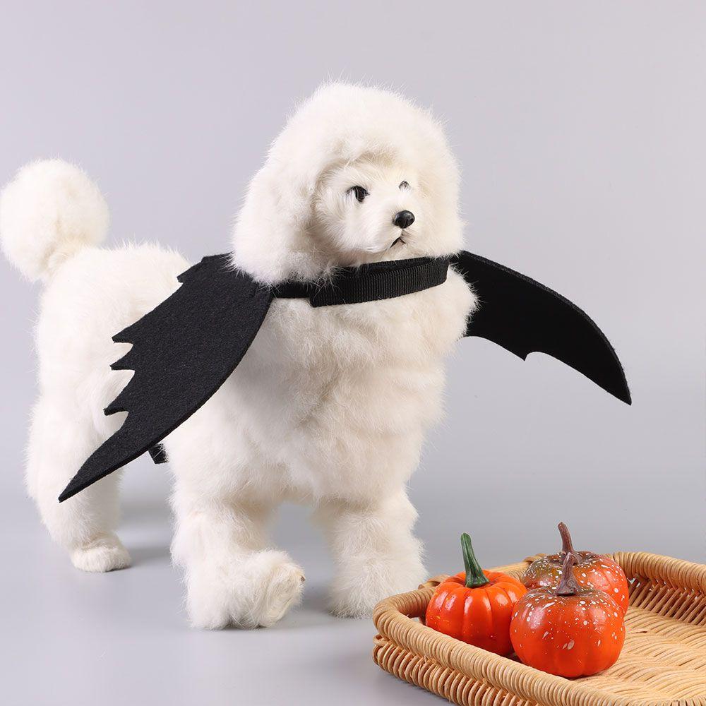 with Traction Rope Hook Cosplay Prop Party Dress Halloween Bat Wings Pet Costume Dog Cat