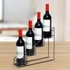 Многоярусная винная полка Трапециевидная ступенчатая конструкция Металлическая полка для хранения Держатель на 4 бутылки Кухонный органайзер Стойка для контейнеров с кофейным сиропом