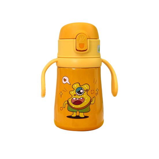 1 комплект термочашки емкостью 360 мл с ручкой и ремешком из пищевой нержавеющей стали с изолированным принтом животных