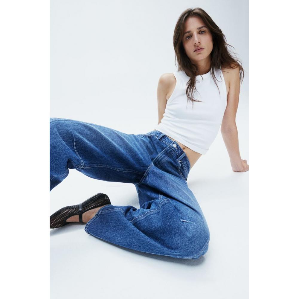 Джинсы HM Regular Waist Super Barrel Blue