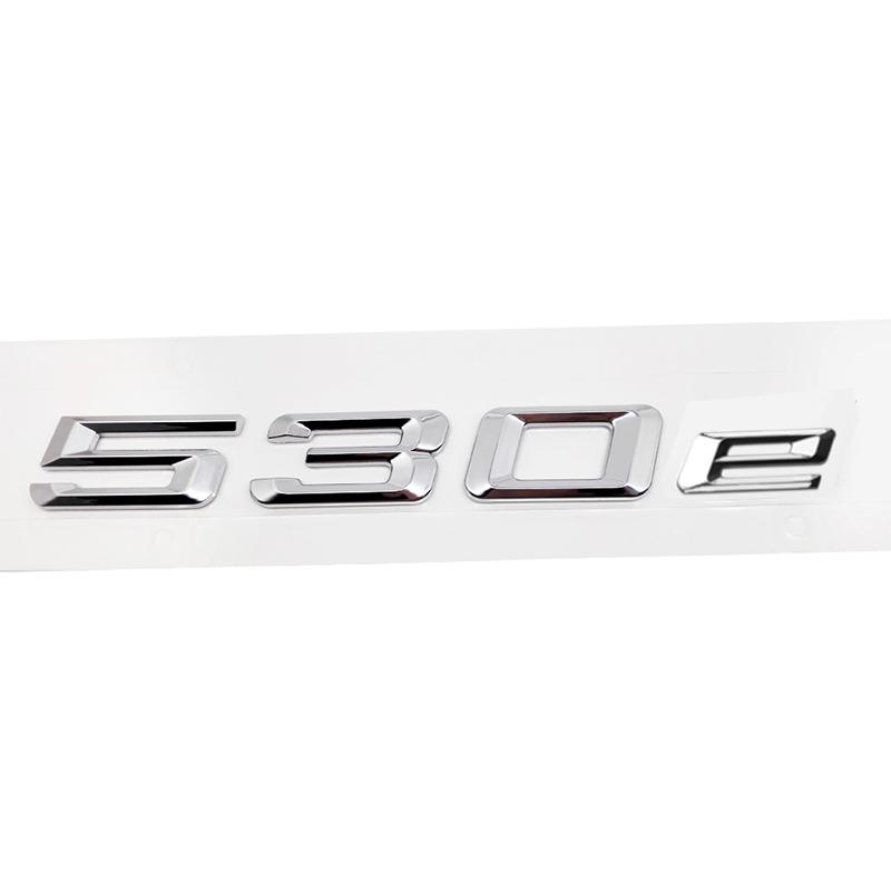 ABS Car Rear Trunk Letters Logo Badge Emblem Sticker For BMW 5 Series 520e 525e 528e 530e 535e 540e 550e E39 E60 E61 F10 F11 G30