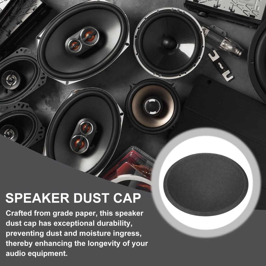 Uxcell 6pcs Speaker Dust Outer Diameter Dome Paper Subwoofer Coil Cover Speaker Decoration Accessories Repair Caps, 90mm/3.5" Caps, Caps,