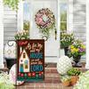 1pc Vintage House Floral Religious Garden Flag - Polyester, 30.48x45.72 cm, Outdoor Yard Decor