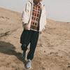 Li-Ning Свободная вязаная куртка на молнии на флисовой подкладке Мужская куртка туман-хаки AFDR733-4