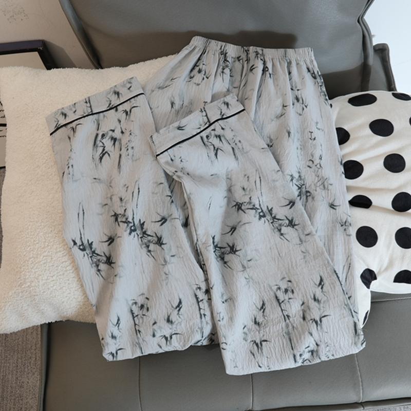 Casual Autumn Two Pieces Women Pajamas Cute V-Neck Tops and Pants Pajama Suit Ladies Long Sleeve Nightwear for Female Outfits