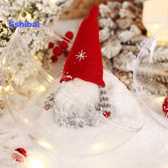 5 шт., прозрачный рождественский шар, украшение с подвесным отверстием, многофункциональная прозрачная коробка для конфет, небьющийся пластиковый шар