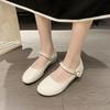 New Spring Autumn Casual Comfortable Round Toe Square Heel Solid Color Pumps  Elegant Shallow Mouth Women's Shoes N0:1103