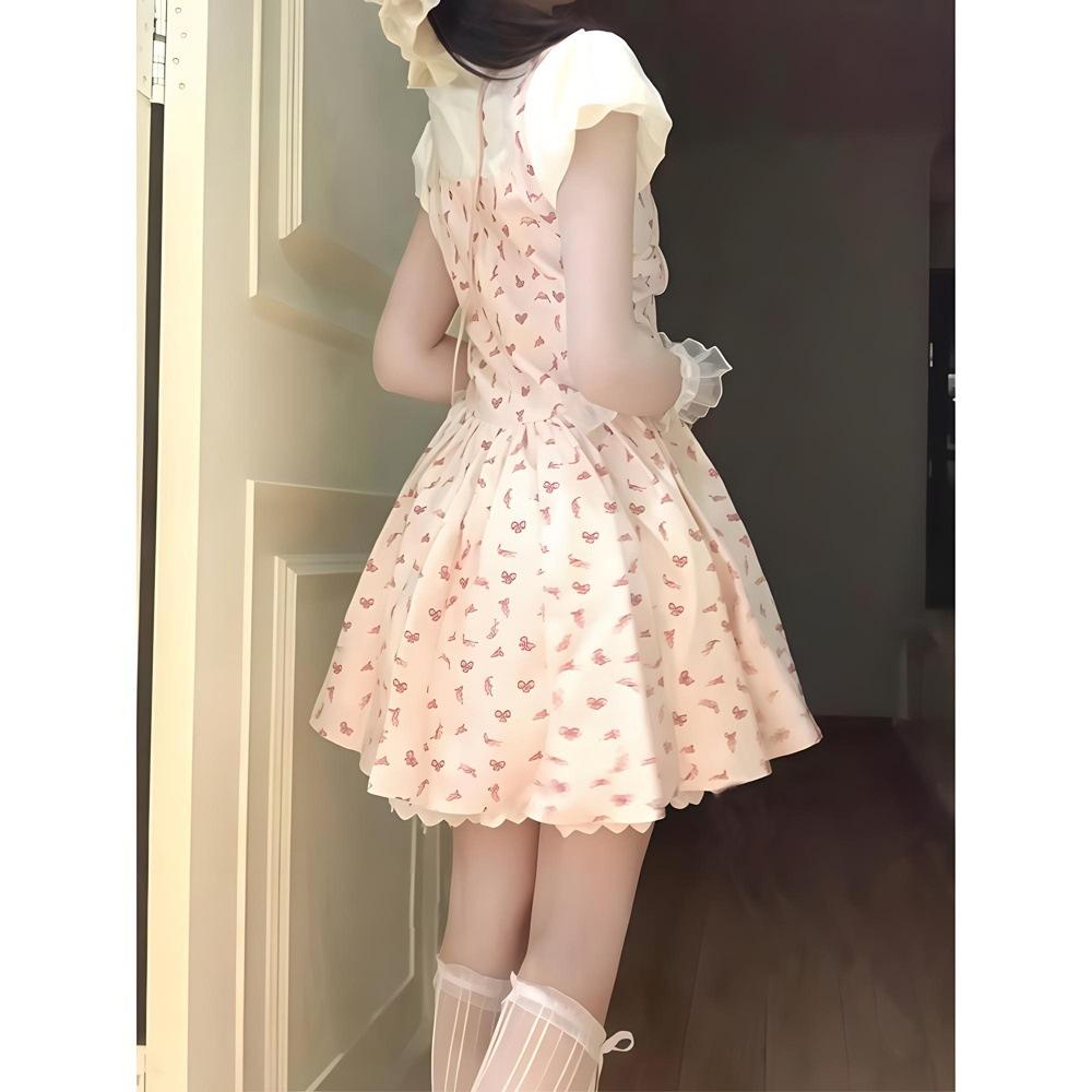 Summer dopamine pinched waist princess dress dress beautiful small skirt college style sweet first love pure miu department