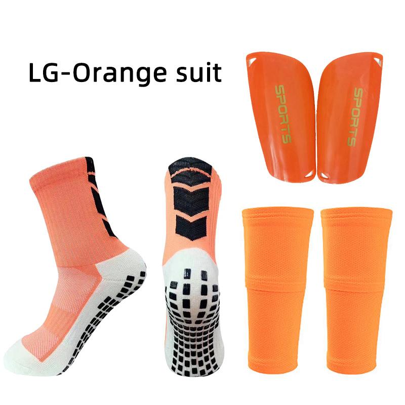 Three-piece Anti Slip Soccer Sock Shin Guards Cover Calf Sleeve With Pocket Adults Kids With Football Leg Guards Protection Gear 1