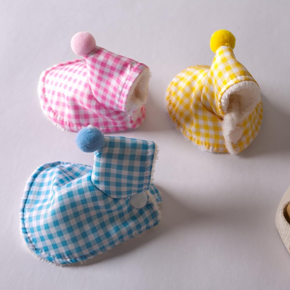 Winter Pet Parrot Cape Plaid Plush Cape Hat Kit New Parrot Clothes  Pet Accessories