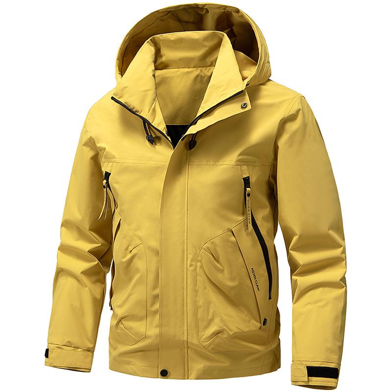 Men's 2025 Spring Trend Hooded Windbreaker: Casual Loose-Fit Workwear Jacket