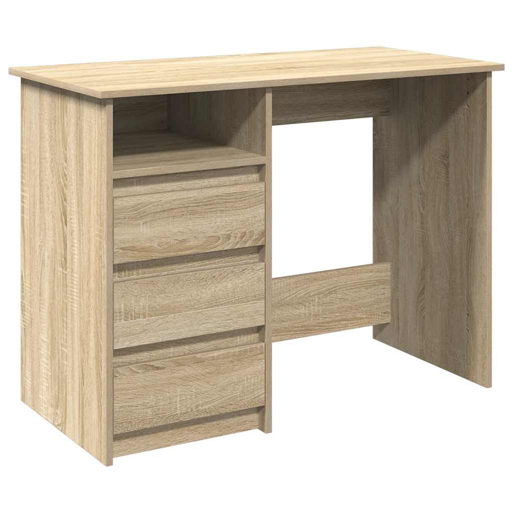 Vidaxl Biurko, Dąb Sonoma, 102X50X75 Cm, Materiał Drewnopochodny