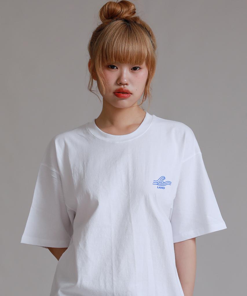 LIKE THE MOST Surfing Lamo Oversized Short Sleeve T-Shirt_White