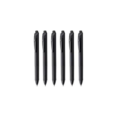 Шариковая ручка Pentel EnerGel с гелевыми чернилами 0,7 мм, черный корпус, набор из 6 цветов