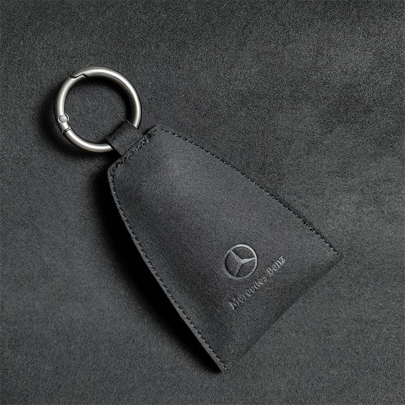 CRZ1 Suede Key Bag Car Key Pocket Creative Keychain Key Ring For Mercedes Benz AMG A C E Class W201 W210 W108 W204 W205 W203 W21
