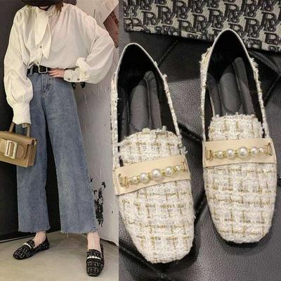 Туфли дуду женские весна и лето новые на плоской подошве с мелким вырезом одинарные туфли корейская версия ленивые туфли студенческие универсальные социальные модные