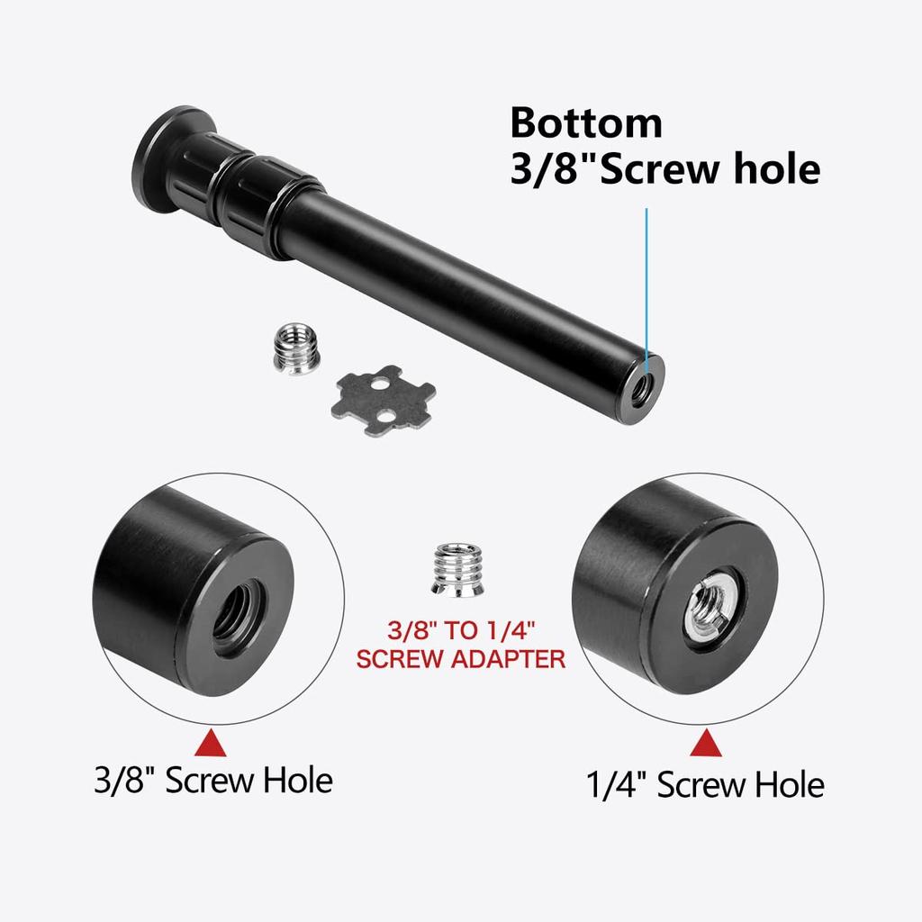 Штатив Koolehaoda, удлинительная штанга, универсальная удлинительная штанга, телескопическая длина, алюминиевый сплав, удлинительная штанга с резьбой для камеры мобильного телефона