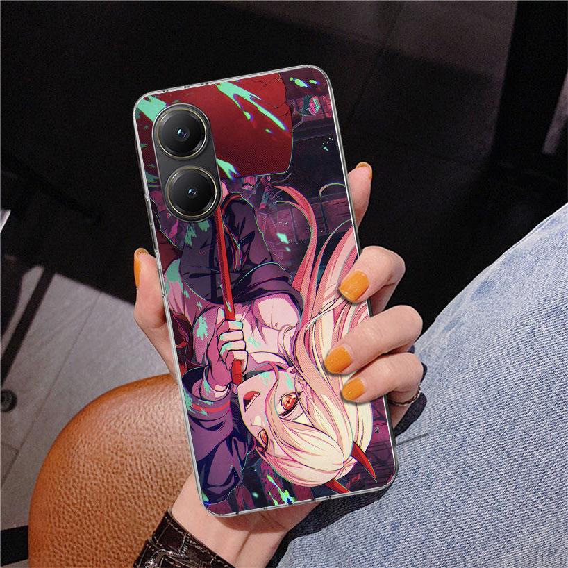 C-Chainsaw Mans Power Phone Case For Xiaomi Poco X7 X6 X5 Pro F7 Ultra Redmi 15C 15 13C 13 12C 12 10 10A 10C 9 9A 9C 9T Cover Po