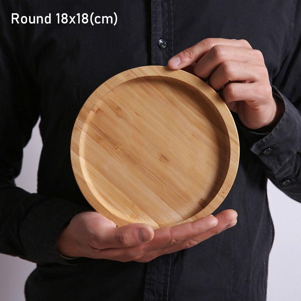 1 шт. предметы домашнего обихода бамбуковый поднос для фруктовых закусок, тарелки для хранения чая, фруктов, барбекю, хлеба