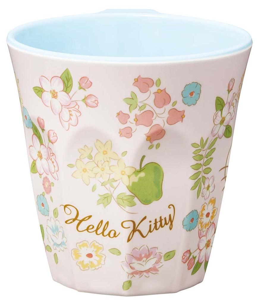 Skater Melamine Tumbler with Hello Handle, 300ml, Kitty, Sanrio, MTH3-A
