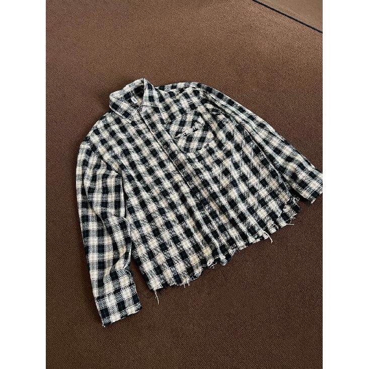 Рубашка с длинным рукавом с буквенным принтом 2024 года в японском стиле в стиле Гонконга, свободная рубашка для мальчиков, летнее модное универсальное повседневное пальто