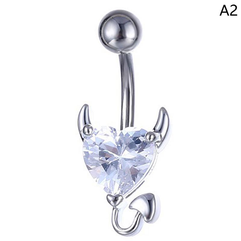 Crystal Belly Button Ring Animal Shape Belly Piercing Stainless Steel Navel Ring