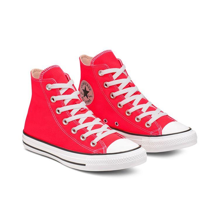 Converse Кеды Chuck Taylor All Star, сезонный цвет, высокие, холщовые, унисекс, розовые 166264C
