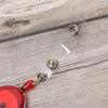 1pc Fashion Durable Stationery Anti-Lost Clip Clip Lanyards Badge Holder Key Ring Retractable